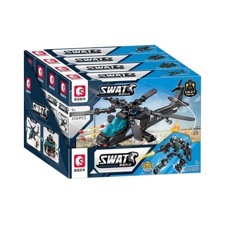 SEMBO 104338 104339 104340 104341 CHIẾN DỊCH BLACK HAWK TRANH GIỮA CÁC VÌ SAO bộ đồ chơi xếp lắp ráp ghép mô hình SWAT 1065 khối