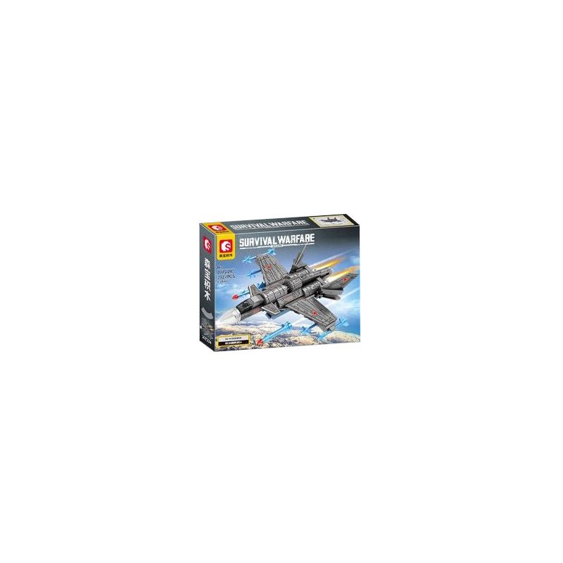 SEMBO 207224 non Lego CHIẾN TRANH SINH TỒN MÁY BAY NÉM BOM SU-34 bộ đồ chơi xếp lắp ráp ghép mô hình Military Army SURVIVAL WARFARE Quân Sự Bộ Đội 192 khối