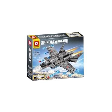 SEMBO 207224 CHIẾN TRANH SINH TỒN MÁY BAY NÉM BOM SU-34 bộ đồ chơi xếp lắp ráp ghép mô hình Military Army SURVIVAL WARFARE Quân Sự Bộ Đội 192 khối
