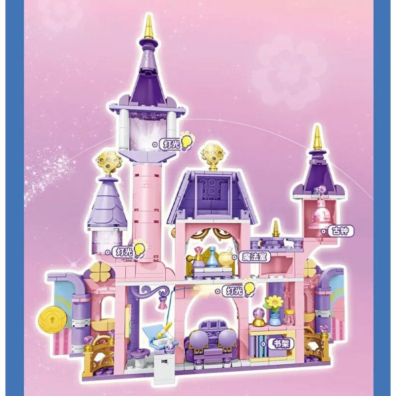 PANTASY 86909 MOEKO TUYỆT VỜI LÂU ĐÀI MAY MẮN bộ đồ chơi xếp lắp ráp ghép mô hình Girl PEANUTS CHRISTMAS TREE Con Gái 1300 khối