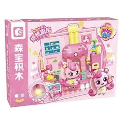 SEMBO 616225 NGÔI NHÀ TUYỆT VỜI CỦA MENGKE LEMEI BẾP NƯỚNG bộ đồ chơi xếp lắp ráp ghép mô hình Girl Con Gái 132 khối