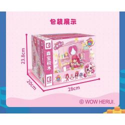 SEMBO 616225 NGÔI NHÀ TUYỆT VỜI CỦA MENGKE LEMEI BẾP NƯỚNG bộ đồ chơi xếp lắp ráp ghép mô hình Girl Con Gái 132 khối