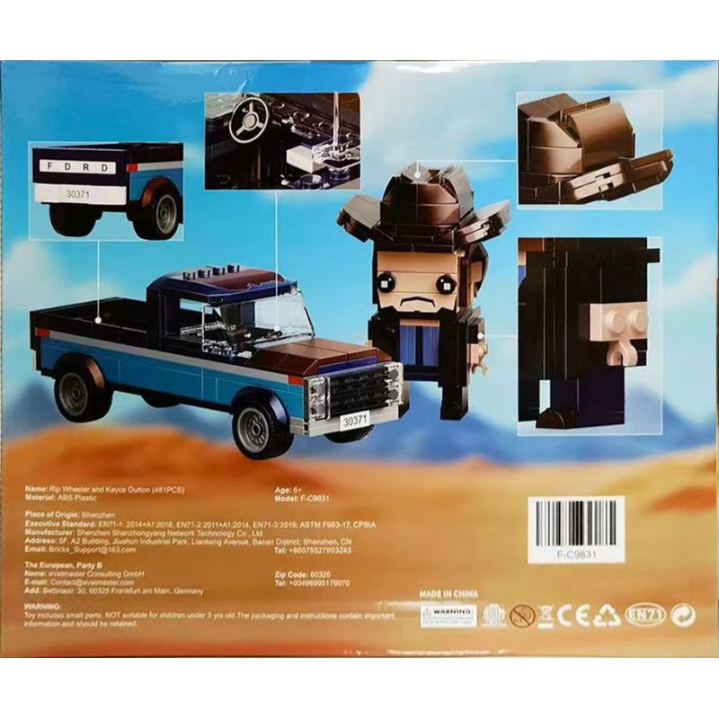 F-C9831 C9831 9831 FC9831 YELLOWSTONE RIP VÀ KAY DEIGHTON bộ đồ chơi xếp lắp ráp ghép mô hình Brickheadz RIP WHEELER AND KAYCE DUTTON Nhân Vật Đầu To 481 khối