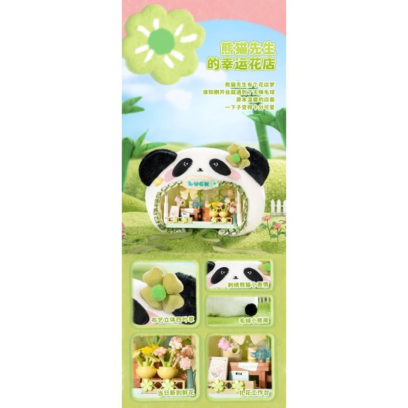 WEKKI 519101 WORLD PLUSH 4 LOẠI HỘP MÙ LÔNG NHUNG DÀNH CHO SHOP THÚ CƯNG NHỎ bộ đồ chơi xếp lắp ráp ghép mô hình