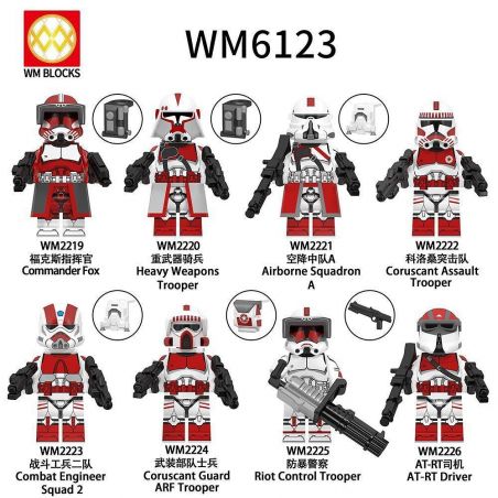 WM 2221 2222 2223 2224 2225 2226 6123 2219 2220 NHÂN VẬT NHỎ CỦA STAR WARS 8 LOẠI bộ đồ chơi xếp lắp ráp ghép mô hình Chiến Tranh Giữa Các Vì Sao