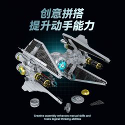 ZAPE 98001 THIẾT BỊ ĐÁNH CHẶN TITAN bộ đồ chơi xếp lắp ráp ghép mô hình Star Wars STELLAR INTERCEPTOR Chiến Tranh Giữa Các Vì Sao 1109 khối
