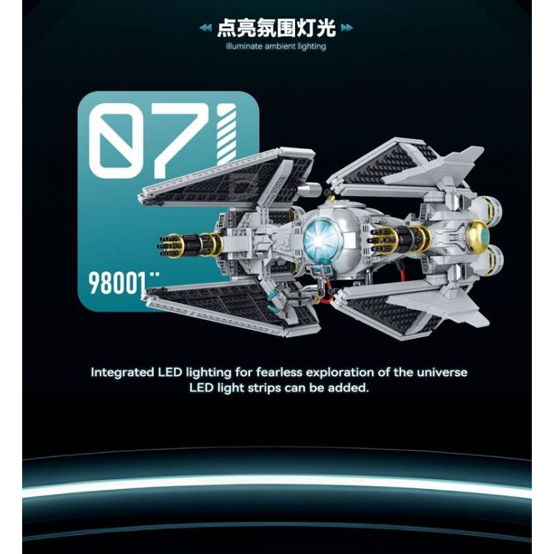 ZAPE 98001 THIẾT BỊ ĐÁNH CHẶN TITAN bộ đồ chơi xếp lắp ráp ghép mô hình Star Wars STELLAR INTERCEPTOR Chiến Tranh Giữa Các Vì Sao 1109 khối