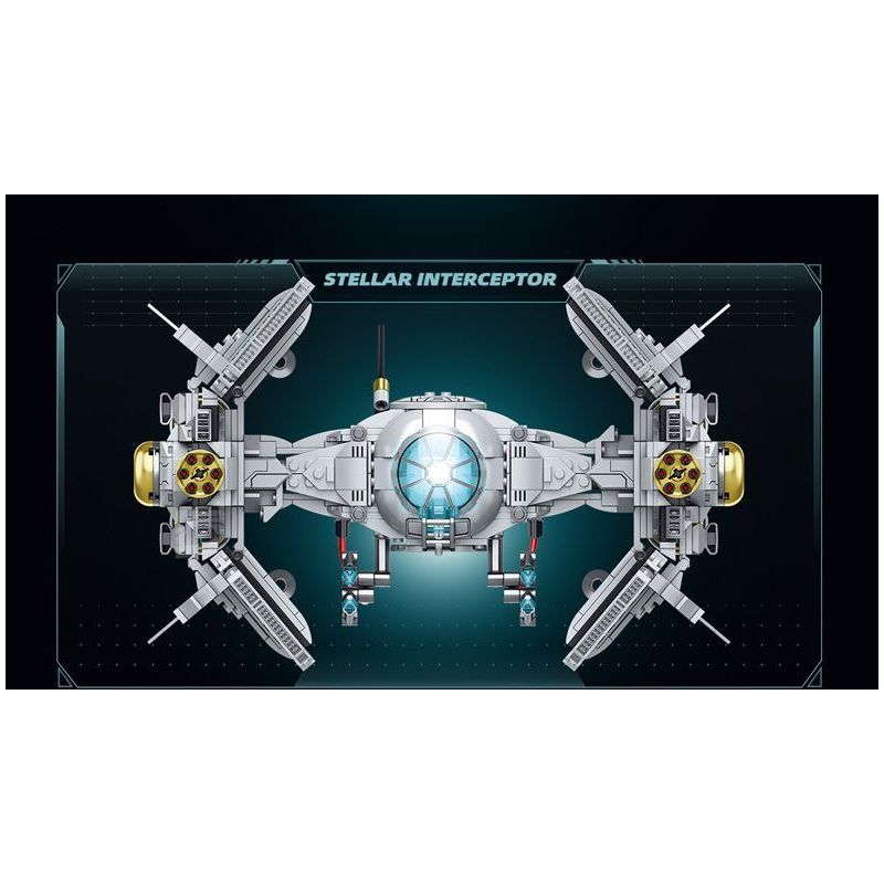 ZAPE 98001 THIẾT BỊ ĐÁNH CHẶN TITAN bộ đồ chơi xếp lắp ráp ghép mô hình Star Wars STELLAR INTERCEPTOR Chiến Tranh Giữa Các Vì Sao 1109 khối