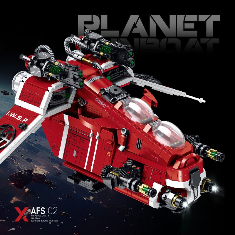 ZAPE 98002 PHÁO HẠM CỘNG HÒA bộ đồ chơi xếp lắp ráp ghép mô hình Star Wars Chiến Tranh Giữa Các Vì Sao 1107 khối