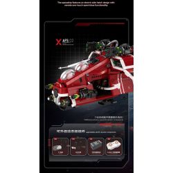 ZAPE 98002 PHÁO HẠM CỘNG HÒA bộ đồ chơi xếp lắp ráp ghép mô hình Star Wars Chiến Tranh Giữa Các Vì Sao 1107 khối