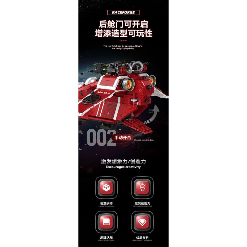 ZAPE 98002 PHÁO HẠM CỘNG HÒA bộ đồ chơi xếp lắp ráp ghép mô hình Star Wars Chiến Tranh Giữa Các Vì Sao 1107 khối