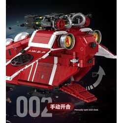 ZAPE 98002 PHÁO HẠM CỘNG HÒA bộ đồ chơi xếp lắp ráp ghép mô hình Star Wars Chiến Tranh Giữa Các Vì Sao 1107 khối