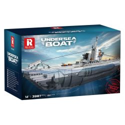 REOBRIX 33050 THUYỀN CHỮ bộ đồ chơi xếp lắp ráp ghép mô hình Military Army UNDERSEA BOAT NEXT-GENERATION STRATEGIC U-TYPE SUBMARINE Quân Sự Bộ Đội 3987 khối