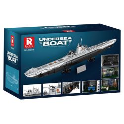 REOBRIX 33050 THUYỀN CHỮ bộ đồ chơi xếp lắp ráp ghép mô hình Military Army UNDERSEA BOAT NEXT-GENERATION STRATEGIC U-TYPE SUBMARINE Quân Sự Bộ Đội 3987 khối