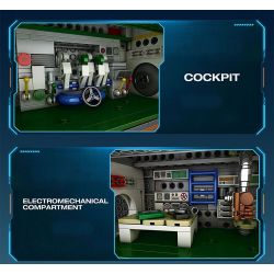 REOBRIX 33050 THUYỀN CHỮ bộ đồ chơi xếp lắp ráp ghép mô hình Military Army UNDERSEA BOAT NEXT-GENERATION STRATEGIC U-TYPE SUBMARINE Quân Sự Bộ Đội 3987 khối