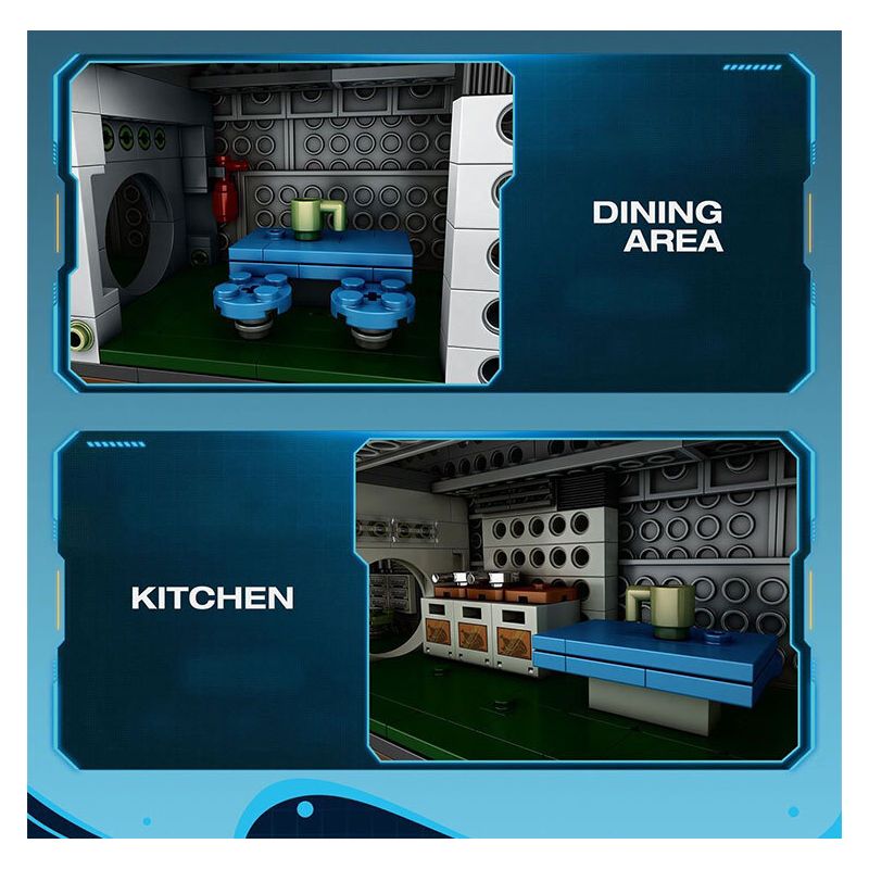 REOBRIX 33050 THUYỀN CHỮ bộ đồ chơi xếp lắp ráp ghép mô hình Military Army UNDERSEA BOAT NEXT-GENERATION STRATEGIC U-TYPE SUBMARINE Quân Sự Bộ Đội 3987 khối