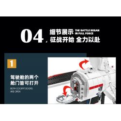 JIESTAR JJ9122 9122 MÁY BAY CHIẾN ĐẤU PHÒNG THỦ TIE/D bộ đồ chơi xếp lắp ráp ghép mô hình Star Wars TIE DEFENDER Chiến Tranh Giữa Các Vì Sao 1664 khối