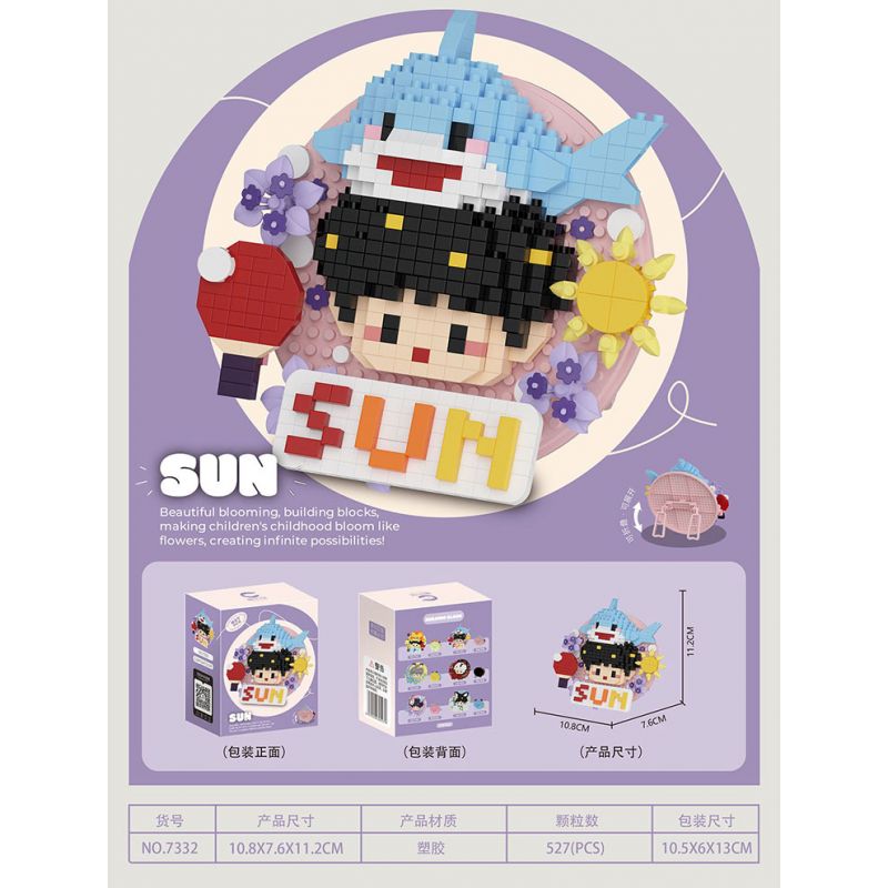 CHAOLE CHUANG 7332 THANH DỄ THƯƠNG HỎI MẶT TRỜI bộ đồ chơi xếp lắp ráp ghép mô hình Arts & Crafts 527 khối