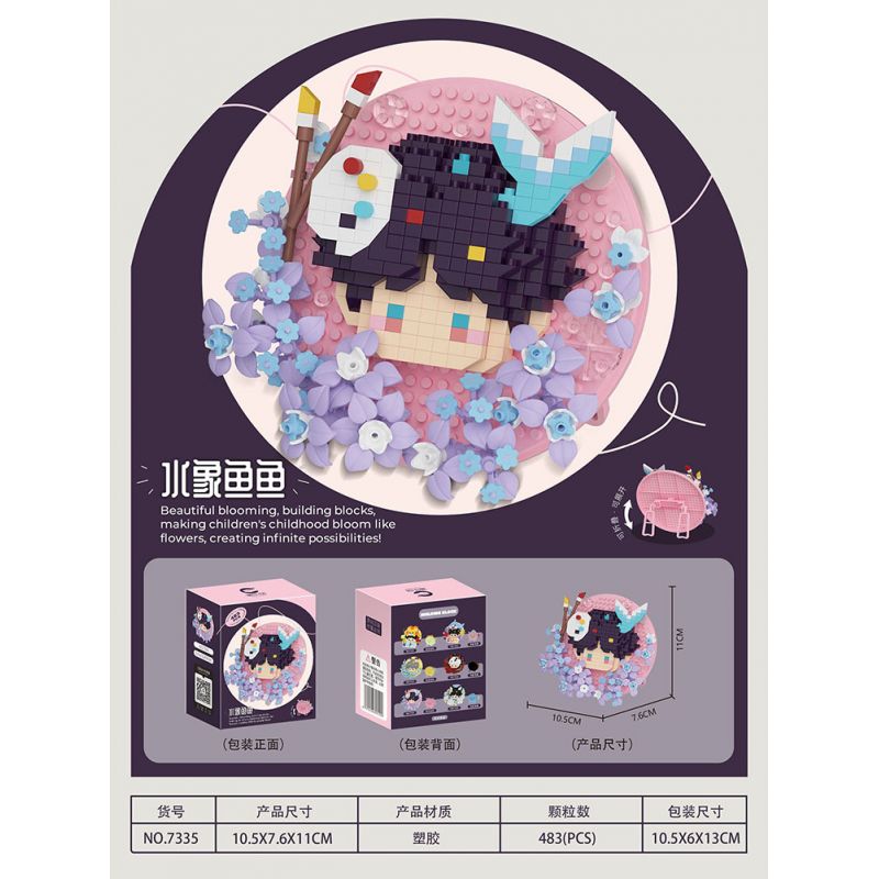 CHAOLE CHUANG 7335 THANH VUI NHỘN DỄ THƯƠNG CÁ KÝ NƯỚC bộ đồ chơi xếp lắp ráp ghép mô hình Arts & Crafts 483 khối