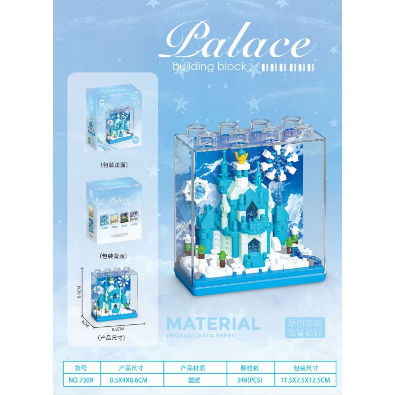 CHAOLE CHUANG 7309 CUNG ĐIỆN BĂNG bộ đồ chơi xếp lắp ráp ghép mô hình 349 khối