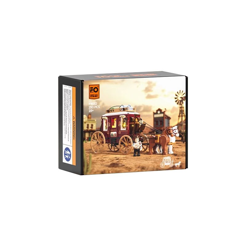 LUMIBRICKS FUNWHOLE F9052 9052 XE NGỰA HƯỚNG TÂY bộ đồ chơi xếp lắp ráp ghép mô hình Western WESTERN STAGECOACH Trung Cổ 293 khối