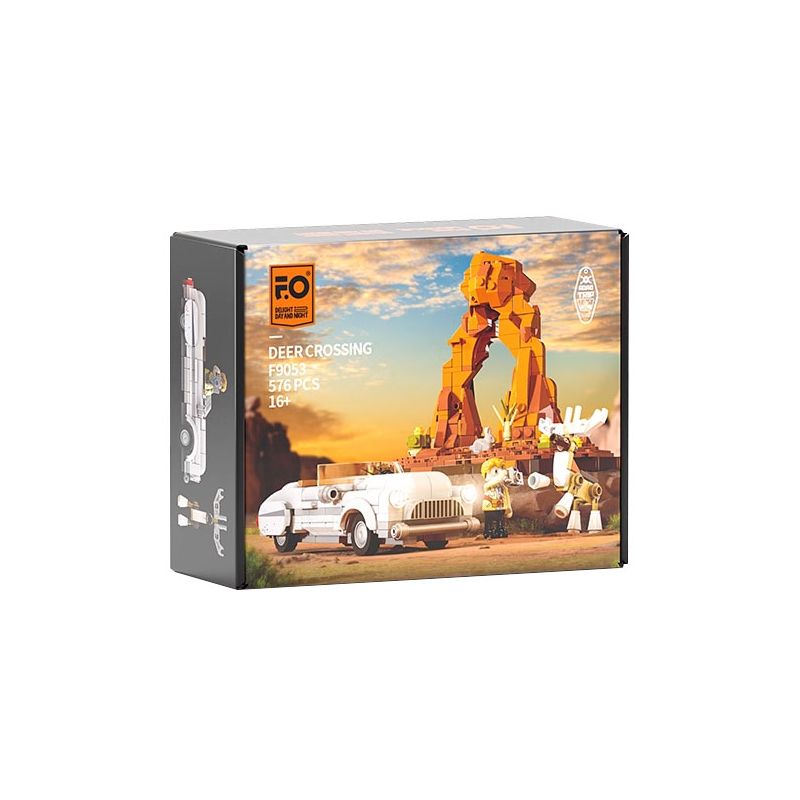 LUMIBRICKS FUNWHOLE F9053 9053 ROAD TRIP GẶP GỠ CHÚ NAI bộ đồ chơi xếp lắp ráp ghép mô hình City DEER CROSSING Thành Phố 576 khối