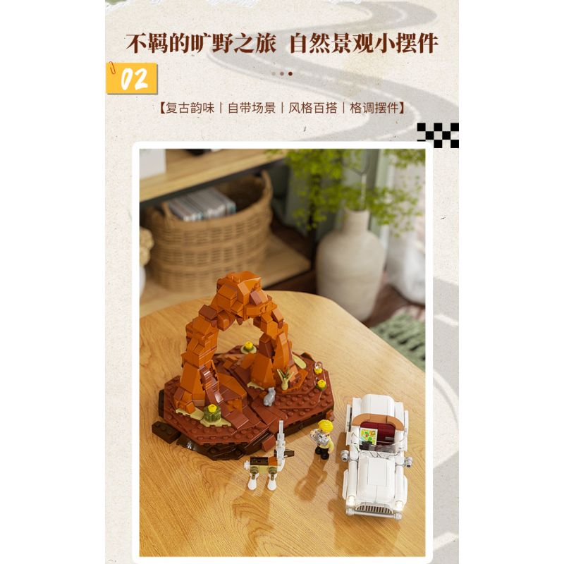 LUMIBRICKS FUNWHOLE F9053 9053 ROAD TRIP GẶP GỠ CHÚ NAI bộ đồ chơi xếp lắp ráp ghép mô hình City DEER CROSSING Thành Phố 576 khối