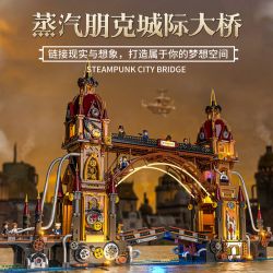 LUMIBRICKS FUNWHOLE F9047 9047 THẾ GIỚI STEAMPUNK CẦU LIÊN TỈNH bộ đồ chơi xếp lắp ráp ghép mô hình STEAMPUNK CITY BRIDGE 3170 khối