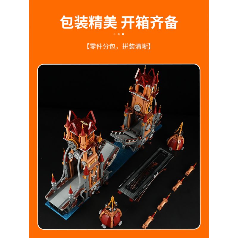 LUMIBRICKS FUNWHOLE F9047 9047 THẾ GIỚI STEAMPUNK CẦU LIÊN TỈNH bộ đồ chơi xếp lắp ráp ghép mô hình STEAMPUNK CITY BRIDGE 3170 khối