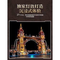 LUMIBRICKS FUNWHOLE F9047 9047 THẾ GIỚI STEAMPUNK CẦU LIÊN TỈNH bộ đồ chơi xếp lắp ráp ghép mô hình STEAMPUNK CITY BRIDGE 3170 khối