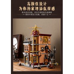 LUMIBRICKS FUNWHOLE F9050 9050 THẾ GIỚI STEAMPUNK CÂU LẠC BỘ BAY bộ đồ chơi xếp lắp ráp ghép mô hình STEAMPUNK FLYING CLUB 1858 khối