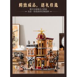 LUMIBRICKS FUNWHOLE F9050 9050 THẾ GIỚI STEAMPUNK CÂU LẠC BỘ BAY bộ đồ chơi xếp lắp ráp ghép mô hình STEAMPUNK FLYING CLUB 1858 khối