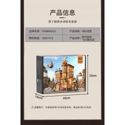 LUMIBRICKS FUNWHOLE F9050 9050 THẾ GIỚI STEAMPUNK CÂU LẠC BỘ BAY bộ đồ chơi xếp lắp ráp ghép mô hình STEAMPUNK FLYING CLUB 1858 khối