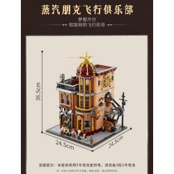 LUMIBRICKS FUNWHOLE F9050 9050 THẾ GIỚI STEAMPUNK CÂU LẠC BỘ BAY bộ đồ chơi xếp lắp ráp ghép mô hình STEAMPUNK FLYING CLUB 1858 khối