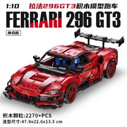 EXTRAORDINARY QM00037 00037 FERRARI GT3 1:10 tỷ lệ 1:10 bộ đồ chơi xếp lắp ráp ghép mô hình Technic FERRARI 296 GT3 Kỹ Thuật Công Nghệ Cao Mô Hình Phương Tiện 2270 khối