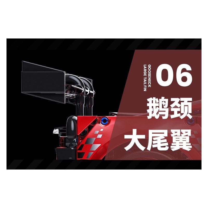 EXTRAORDINARY QM00037 00037 FERRARI GT3 1:10 tỷ lệ 1:10 bộ đồ chơi xếp lắp ráp ghép mô hình Technic FERRARI 296 GT3 Kỹ Thuật Công Nghệ Cao Mô Hình Phương Tiện 2270 khối