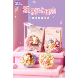 GEKKOSHA 802803 NAM CHÂM TỦ LẠNH SWEET SAKURA HƠI NGỌT ĐẦU TIÊN bộ đồ chơi xếp lắp ráp ghép mô hình Gear Đồ Lắp Ghép
