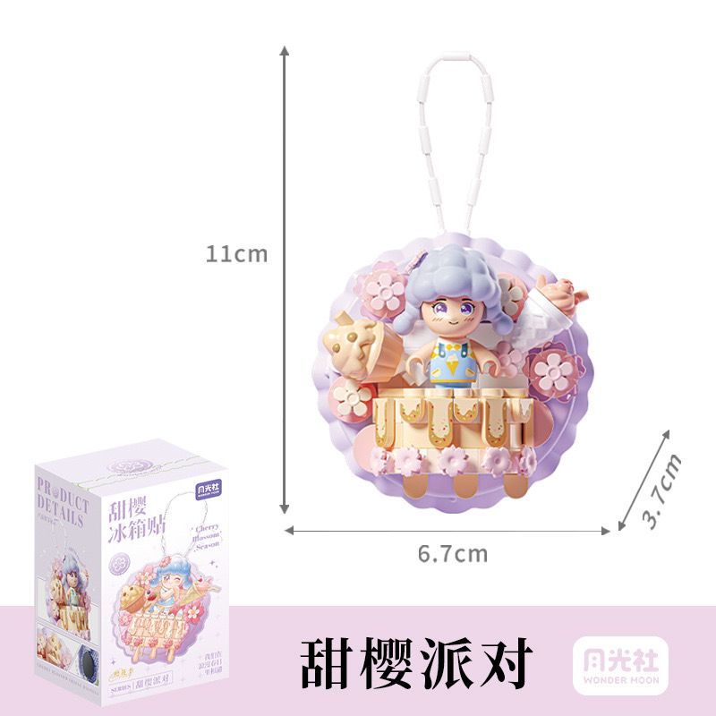 GEKKOSHA 802802 NAM CHÂM TỦ LẠNH SWEET SAKURA BỮA TIỆC NGỌT NGÀO bộ đồ chơi xếp lắp ráp ghép mô hình Gear Đồ Lắp Ghép