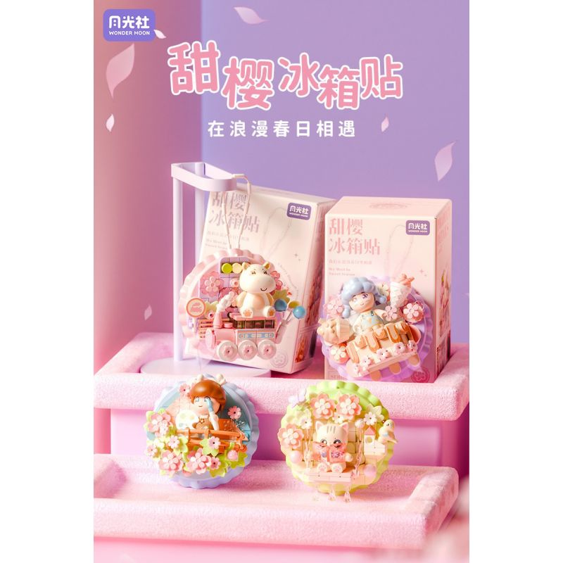 GEKKOSHA 802802 NAM CHÂM TỦ LẠNH SWEET SAKURA BỮA TIỆC NGỌT NGÀO bộ đồ chơi xếp lắp ráp ghép mô hình Gear Đồ Lắp Ghép