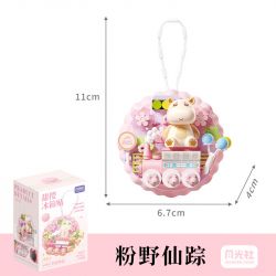 GEKKOSHA 802801 NAM CHÂM TỦ LẠNH SWEET CHERRY PHÙ THỦY HOANG DÃ MÀU HỒNG bộ đồ chơi xếp lắp ráp ghép mô hình Gear Đồ Lắp Ghép