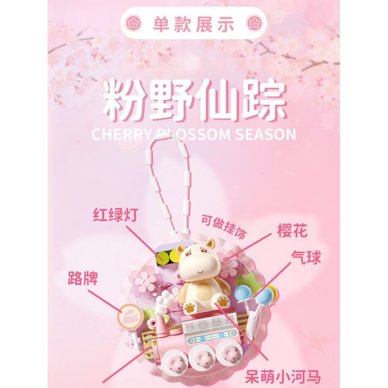 GEKKOSHA 802801 NAM CHÂM TỦ LẠNH SWEET CHERRY PHÙ THỦY HOANG DÃ MÀU HỒNG bộ đồ chơi xếp lắp ráp ghép mô hình Gear Đồ Lắp Ghép
