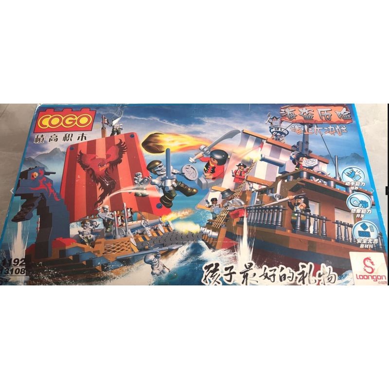 COGO 13108 non Lego CUỘC PHIÊU LƯU CỦA CƯỚP BIỂN THÁCH ĐẤU TRÊN bộ đồ chơi xếp lắp ráp ghép mô hình Pirates Of The Caribbean Cướp Biển Vùng Caribe 1192 khối