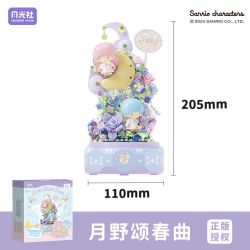 GEKKOSHA 803302 HỘP NHẠC TÌNH YÊU ÁNH TRĂNG CỦA GIA ĐÌNH SANRIO TSUKINO ODE TO SPRING GEMINI bộ đồ chơi xếp lắp ráp ghép mô hình SANRIO CHARACTERS