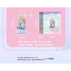 GEKKOSHA 803301 HỘP NHẠC TÌNH YÊU ÁNH TRĂNG CỦA GIA ĐÌNH SANRIO VƯỜN HỒNG KHIÊU VŨ HELLO KITTY bộ đồ chơi xếp lắp ráp ghép mô hình SANRIO CHARACTERS