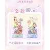 GEKKOSHA 803301 HỘP NHẠC TÌNH YÊU ÁNH TRĂNG CỦA GIA ĐÌNH SANRIO VƯỜN HỒNG KHIÊU VŨ HELLO KITTY bộ đồ chơi xếp lắp ráp ghép mô hình SANRIO CHARACTERS