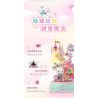 GEKKOSHA 803301 HỘP NHẠC TÌNH YÊU ÁNH TRĂNG CỦA GIA ĐÌNH SANRIO VƯỜN HỒNG KHIÊU VŨ HELLO KITTY bộ đồ chơi xếp lắp ráp ghép mô hình SANRIO CHARACTERS