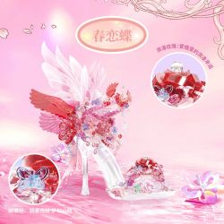 GEKKOSHA 804244 DÉP PHA LÊ LÃNG MẠN MÙA XUÂN TÌNH YÊU BƯỚM HỒNG bộ đồ chơi xếp lắp ráp ghép mô hình Arts & Crafts