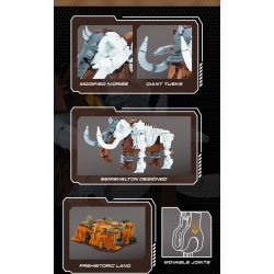 FREE TRIBE 31001 VOI MA MÚT bộ đồ chơi xếp lắp ráp ghép mô hình SEMISKELTON MAMMOTH 1310 khối