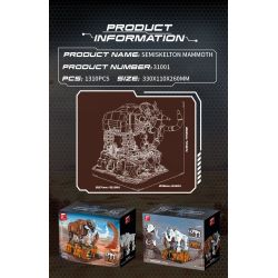FREE TRIBE 31001 VOI MA MÚT bộ đồ chơi xếp lắp ráp ghép mô hình SEMISKELTON MAMMOTH 1310 khối
