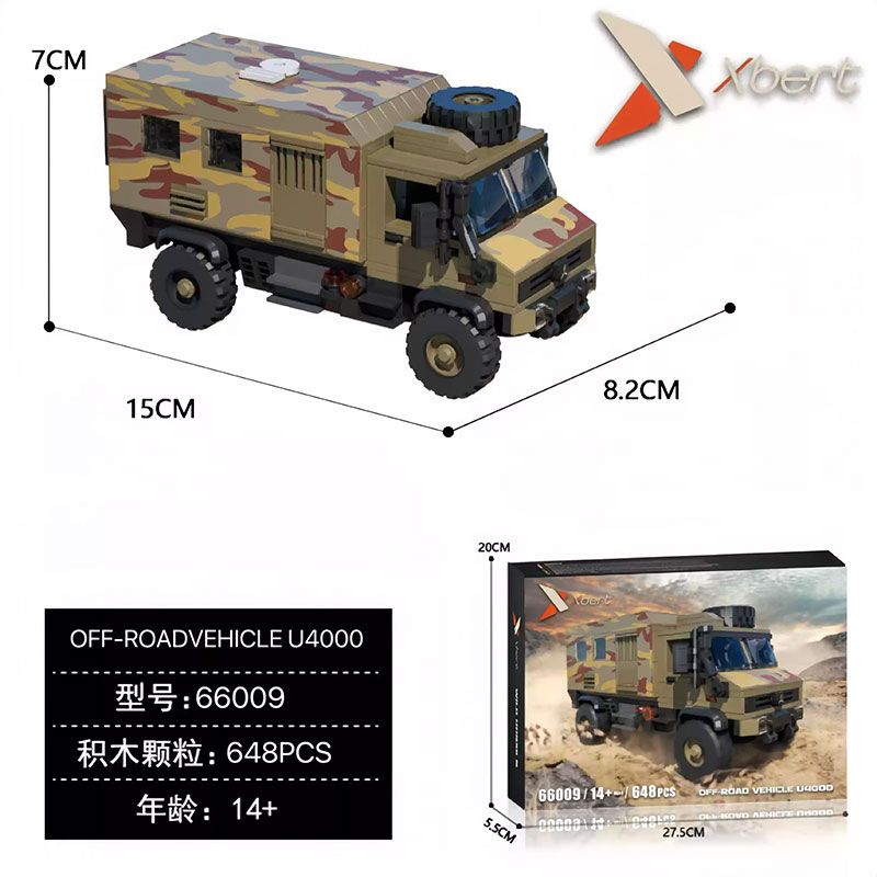 XBERT 66009 XE ĐỊA HÌNH U4000 bộ đồ chơi xếp lắp ráp ghép mô hình Speed Champions Racing Cars Đua Xe Công Thức 648 khối